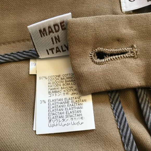 Brunello Cucinelli Cuffed Pants Trousers Womens 42 6 Beige Tan High Rise Cropped - Picture 11 of 15